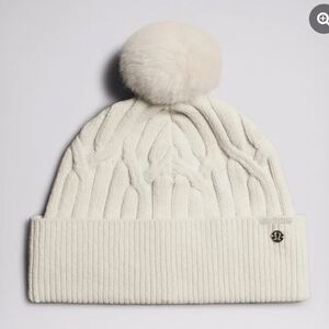 NWT Lululemon Cable Knit Pom Beanie Oatmeal Ivory Off White Cream
